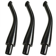 Chunhong 3 PCS Black Plastic Mouthpieces Pipe Stems Tobacco Pipe Stem for Tobacco Smoking Tools