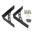 thumbnail image 2 of Shelf Brackets, Wall Mount Shelf Brackets Strong Load Bearing 2Pcs Matte Black  for Floating Shelves, 2 of 8