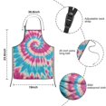 thumbnail image 3 of Colorful Tie Dye Mandala Pattern Kids Aprons for Girls and Boys,Adjustable Neck Strap Toddler Aprons for Kids Cooking Baking, 3 of 6