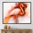 thumbnail image 2 of Designart 'Abstract Portrait of Pink Flamingo II' Farmhouse Framed Canvas Wall Art Print, 2 of 5