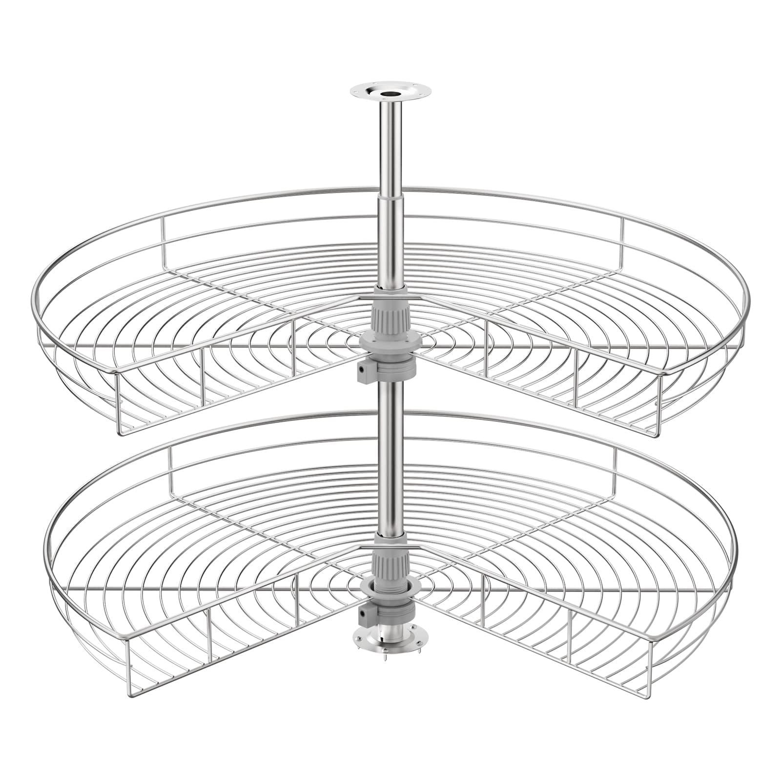 ROOMTEC 2 Shelves 32 inch Diameter Wide Wire Lazy Susan Kitchen Blind
