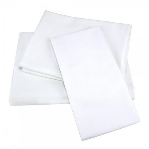 Taie d'Oreiller Standard en Mélange de Coton T-180, Blanc - Lot de 12