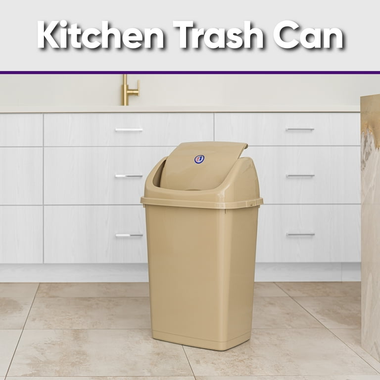 トップス common divisor 24aw COUVIN WASH FOODIE Superio 13 Gallon Trash Can 2 Pack, Beige Slim Plastic Step
