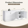 thumbnail image 3 of VanAcc Farmhouse Sideboard Buffet Cabinet with Barn Doors, Storage Console Table with Adjustable Shelves for Living Room, Kitchen, Entryway, White, 3 of 10