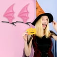 thumbnail image 3 of Unique Bargains 1 Pair Duckbill Clip Halloween Bat Hair Clip for Women Pink, 3 of 5