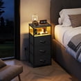 thumbnail image 3 of Mesa de noche LED WLIVE con cargador, 81 cm, color negro, 3 of 7