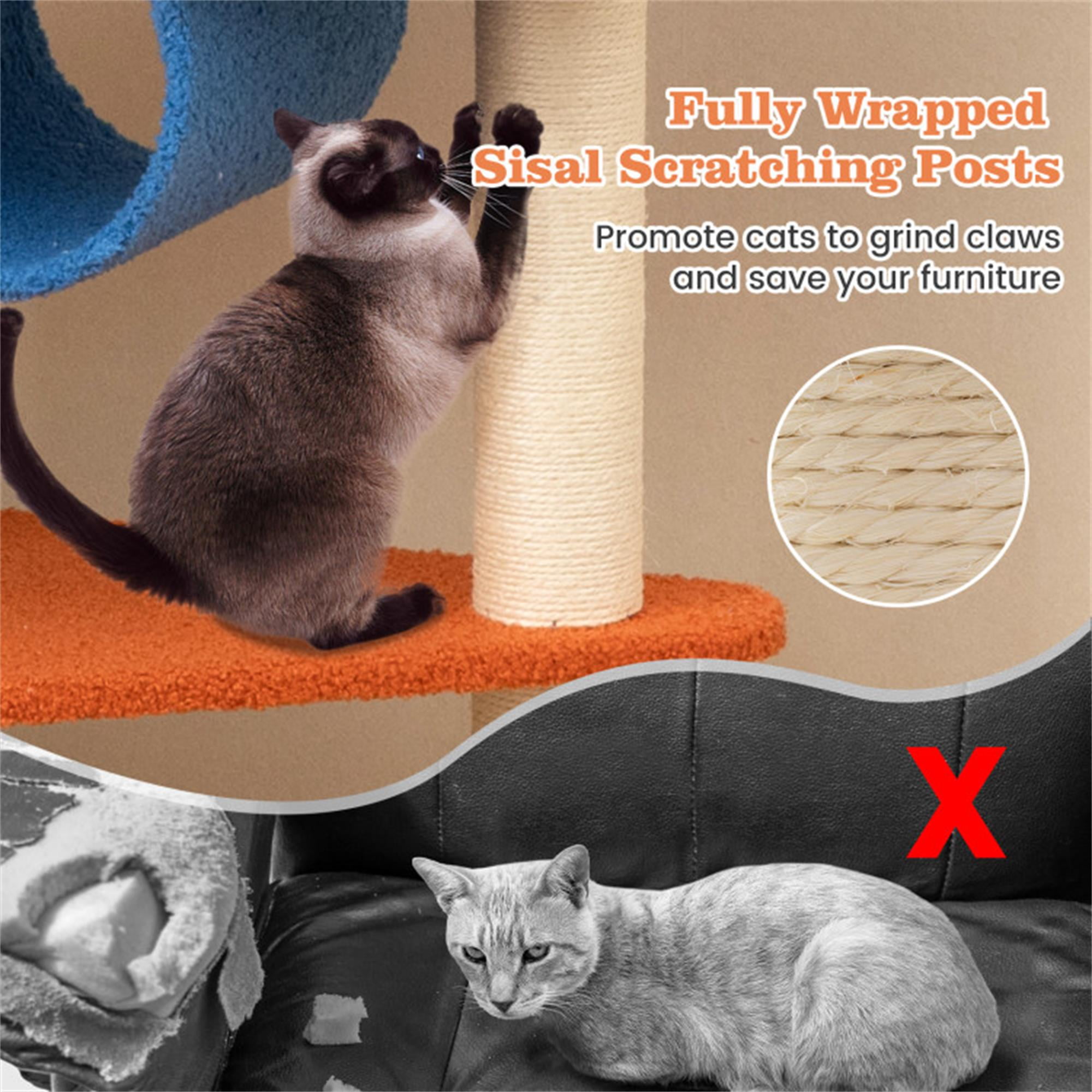 Kadyn 70" Cat Tree Tower with Scratching Posts and Platform, Cat Condo Aviation-themed Cat Activity Center Play for Kittens, Multicolor