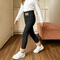 thumbnail image 4 of Fancifize Fleece Lined Leggings for Girls High Waist Cotton Blend Legging Pants Winter Thermal Yoga Tights, 2-15 Years, 4 of 6