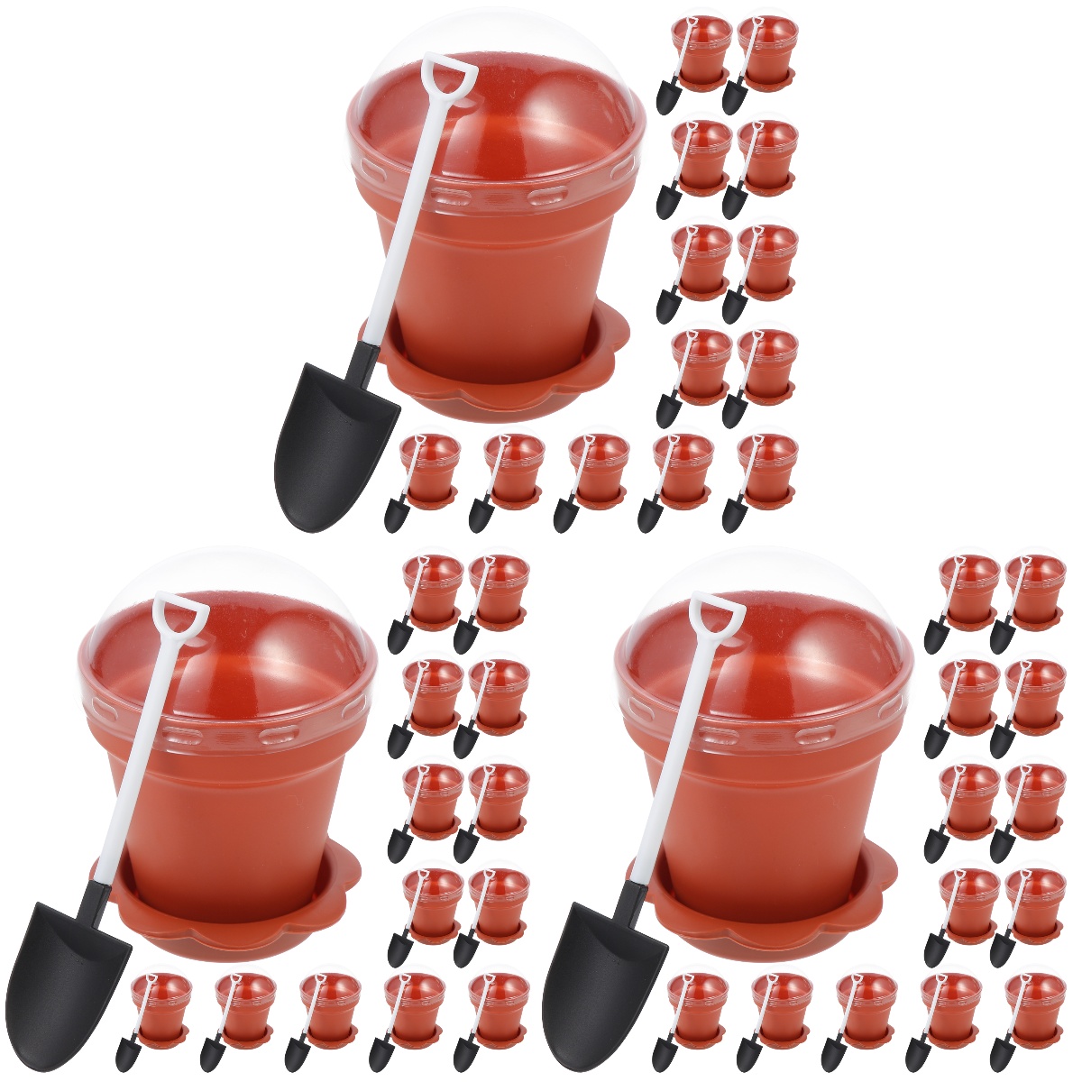 Homemaxs 60 Sets of Cupcake Plant Nursery Pots Decorative Flower Pots