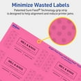 thumbnail image 5 of Avery Printable Rectangle Labels, Bright Pink, 1.5" x 3.75", 100ct, 5 of 11