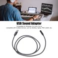thumbnail image 3 of USB External Stereo Sound Adapter, Plug And Play USB Sound Adapter Black Aluminum Alloy  For Headphone, 3 of 8