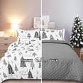 thumbnail image 2 of BLEUM CADE Christmas Quilts King Size,3 Pieces Xmas Tree Quilt for King Bed,Winter Holiday Reversible Bedding Set,Gray, 2 of 9