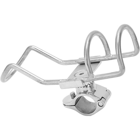 ZHAAGRJ Fishing Rod Holder for Boat Marine Grade 316 Stainless Steel Rail Mount Fishing Pole Socket Bracket for 25mm Tube Ships Yachts CJA#2582