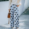 thumbnail image 4 of kaondbfi Fashion Casual Women's Wide Leg Pants High Elastic Waisted Pants Trousers with Pockets Summer Casual Pants for Women, 4 of 7