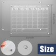 thumbnail image 2 of 2PCS Acrylic Magnetic Calendar Set Transparent Planning Blank Board Dry Erase Calendar with 6 Marker Pens Monthly/Weekly Planner, 2 of 7