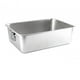 thumbnail image 1 of Caja de arena para gatos y conejos de acero inoxidable, lados altos, superficie lisa multifuncional y fácil de limpiar, esquinas redondeadas a prueba 40x30x15cm con mango, 1 of 9