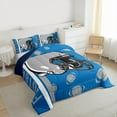 thumbnail image 3 of Homewish Gamer Gaming Full Size Comforter Sets,Rugby Football Sport Bedding Comforter Set,Gray Helmet Bedding Sets For Boys,Ultra Soft Home Decor Reversible,3pcs, 3 of 8