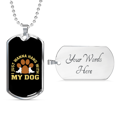 thumbnail image 4 of Hang Out With Dog Paw Necklace Stainless Steel or 18k Gold Dog Tag 24" Chain, 4 of 8