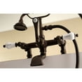 thumbnail image 2 of Aqua Vintage AE207T5 Aqua Vintage 7" Center Deck-Mount Clawfoot Tub Faucet with Hand Shower, Oil Rubbed Bronze, 2 of 6