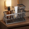 thumbnail image 6 of Tuvgenk Kitchen Sink Caddy Sponge Holder Stainless Steel Countertop Organizer with Drainage Tray for Brushes and Spoons Gray, 6 of 7