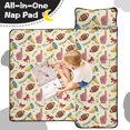 thumbnail image 4 of Football Megaphone Beige Pattern Teens Toddler Nap Mat with Pillow, Sleeping Mat Bag for Preschool Daycare 59"x22", 4 of 6
