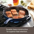 thumbnail image 4 of Ayesha Curry Enameled Cast Iron 12" Skillet with Helper Handle and Pour Spouts, Anchor Blue, 4 of 8