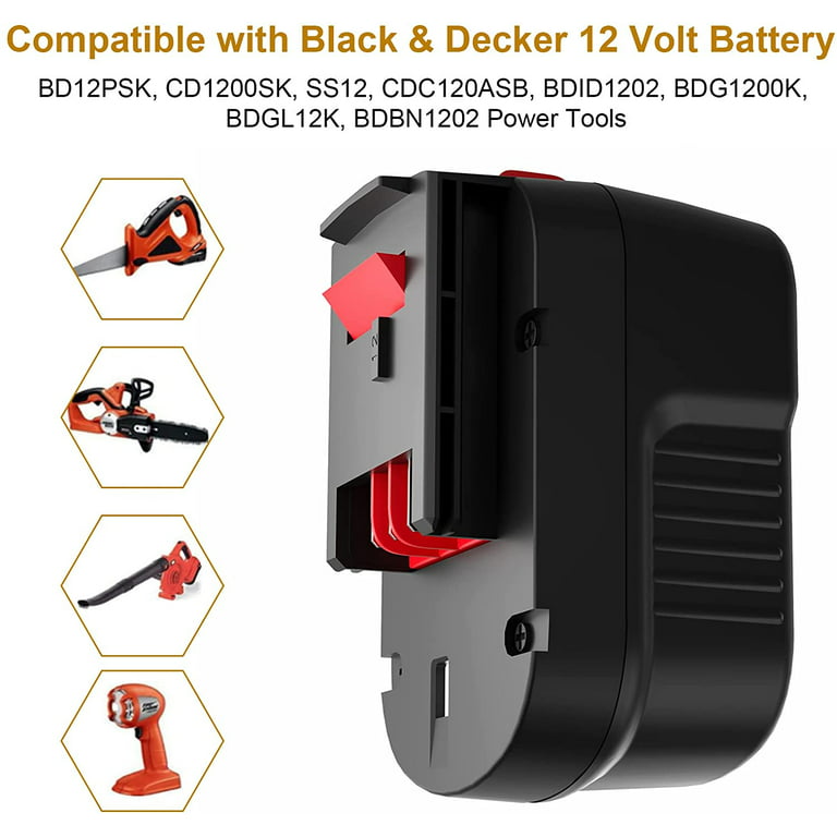Black & Decker FSB12 Battery Replacement - for Black & Decker 12V HPB12 Power