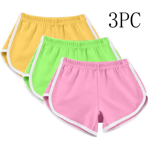 Mgmyaa Women's Solid 3-Piece Activewear Running Shorts Yoga Workout Set with Stretchable Fabric and Elastic Waist and Active Fit for Gym or Home Exercise