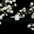 thumbnail image 4 of Rosec Jewels Moissanite Emerald Cut Engagement Ring 2 Carat - D-VS1 Quality Certified Moissanite Ring (6x8 MM), with Jewelry Box, 925 Sterling Silver, US 4.00, 4 of 9