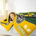 thumbnail image 4 of Manfei Yellow Football Helmet Queen Comforter Set,Rugby Sport Bedding Sets,Boys Ball Game Bedding Comforter Set For Kids,Ultra Soft Home Decor Reversible,3-Piece, 4 of 8