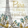thumbnail image 2 of Kimberly, Allen 26x26 Gold Ornate Wood Framed with Double Matting Museum Art Print Titled - Paris 1, 2 of 4