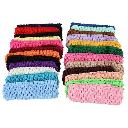 ... 50 Stretch 1.5 Crochet Baby Girls Hair Band Headbands - Walmart.com