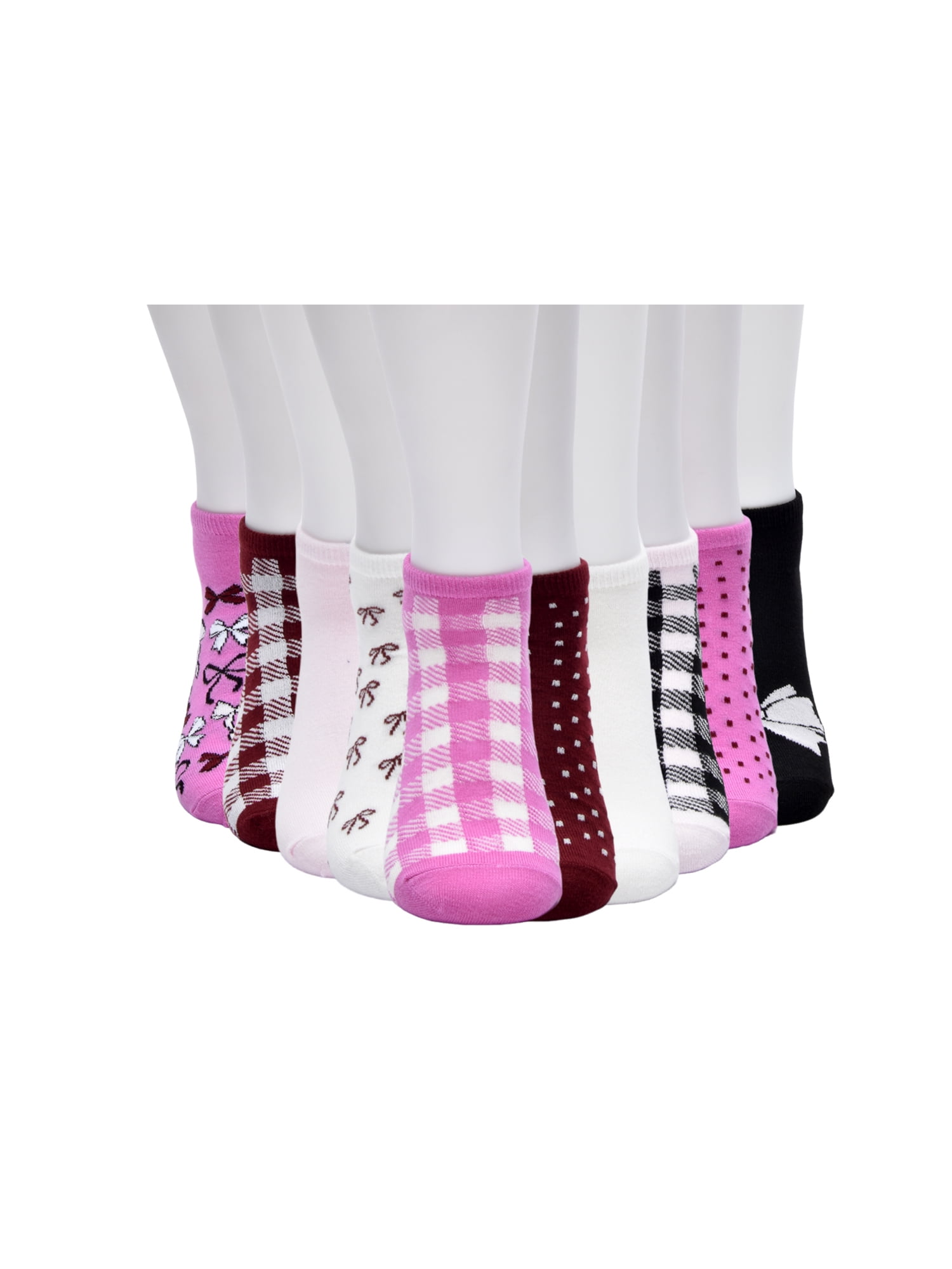 No Boundaries Womens Low-Cut Socks, 10-Pack, Sock Sizes 4-10