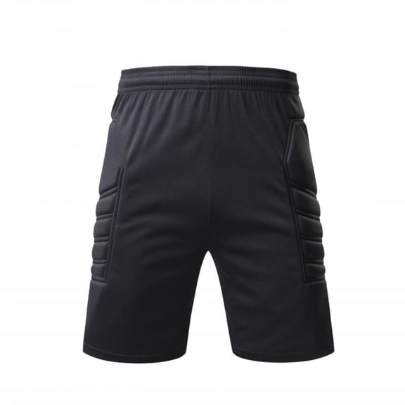 CPNG Children's Boys Youth Soccer Goalie Shorts Padded Moisture Wicking Soccer Goalkeeper Training Shorts(Black,7-8 Years)