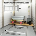 thumbnail image 5 of Homiyad 4.6' x 9' Outdoor Storage Shed, Lean to Garden Shed with Foundation Kit, Lockable Doors and Gloves for Patio, Lawn, Brown| Aosom.com, 5 of 8