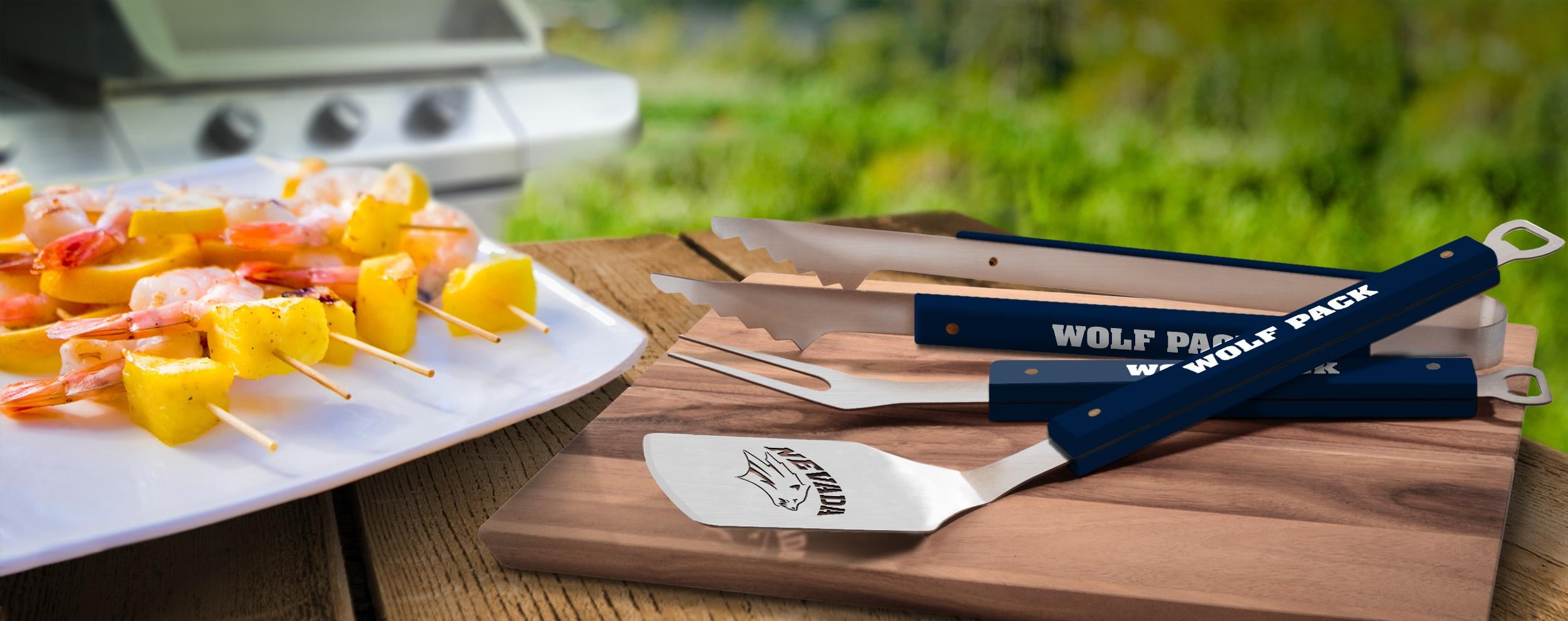 YouTheFan NCAA Nevada Wolf Pack Spirit Series 3pc BBQ Set