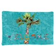 thumbnail image 1 of Carolines Treasures 8711PILLOWCASE Welcome Palm Tree On Teal Fabric Standard Pillowcase, 1 of 2