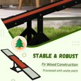 thumbnail image 3 of CHTER Wooden Dog Agility Seesaw for Training and Exercise, Platform Equipment Run Game Toy, Weather Resistant Pet Supplies, 71" L x 12" W x 12" H, Black, 3 of 9