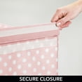 thumbnail image 2 of mDesign X-Large Double Hamper with Lid/Handles for Nursery, Pink/White Polka Dot, 2 of 8