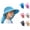 1pack-blue, variant on zrova Kids Sun Hat with Neck Flap, UPF UV Protection, Wide Brim Beach Fishing Hat for Toddler Boys Girls