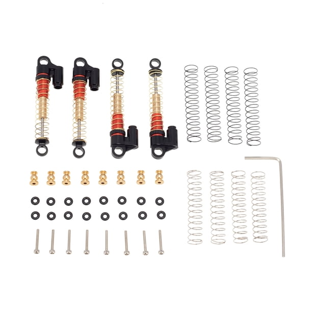 Ounissouiy Amortiguador Instalación práctica Suministros mejorados Amortiguador de aceite exquisito Estructura metálica Escala 1/24 Kits de construcción modelo Negro