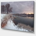 thumbnail image 2 of Winter River in Dark Morning - Seashore Wall Art on Canvas, 2 of 4