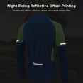 thumbnail image 5 of NFTIGB Men's Basic Riding Jerseys Full Zipper Long Sleeves Bike Shirt Reflective Strips Breathable Windbreaker Mountain Biking, Dark Blue, Large (9.45 in / 24 cm), 5 of 9