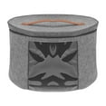 thumbnail image 4 of Caja de almacenamiento de sombrero Contenedor de sombrero de viaje portátil con ventana transparente de la ventana redonda organizadora de la caja de Gris, 4 of 8