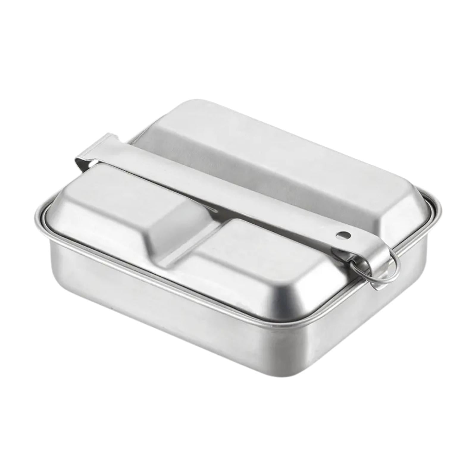 TISHITA Bento Box Stainless Steel Bento Box Double Layer Office Worker with Lock Lid Home Portable Box Camping Lunch Box