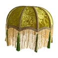 thumbnail image 1 of Pantalla de Lámpara de Mesa Vintage Europea con Flecos Cubierta de Terciopelo para Lámpara Diseño Ornamental Retro Estilo País y Detalles de Borlas, 1 of 9