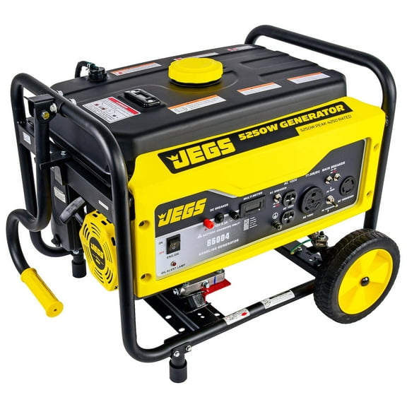 JEGS 86004 Premium Gas Powered Portable Generator 5250 Starting Watts / 4 250 Ru