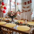 thumbnail image 5 of Orange Yellow Ombre Round 13 Inch Placemats Set of 6, Modern Abstract Art Gradient Aesthetics HeatResistant Non Slip Place Mats for Dining Table, Wipeable Braided Kitchen Table Mats for Housewarming, 5 of 9