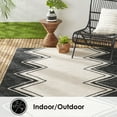 thumbnail image 3 of Nicole Miller New York Patio Sofia Leon Southwest Tribal Indoor/Outdoor Area Rug, Black/Ivory, 7'9"x10'2", 3 of 7