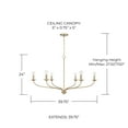 thumbnail image 2 of 6 Light Chandelier In Minimalist Style-24 Inches Tall And 39.75 Inches Wide-Matte Black Finish    -Traditional Installation Capital Lighting 449961Mb, 2 of 7